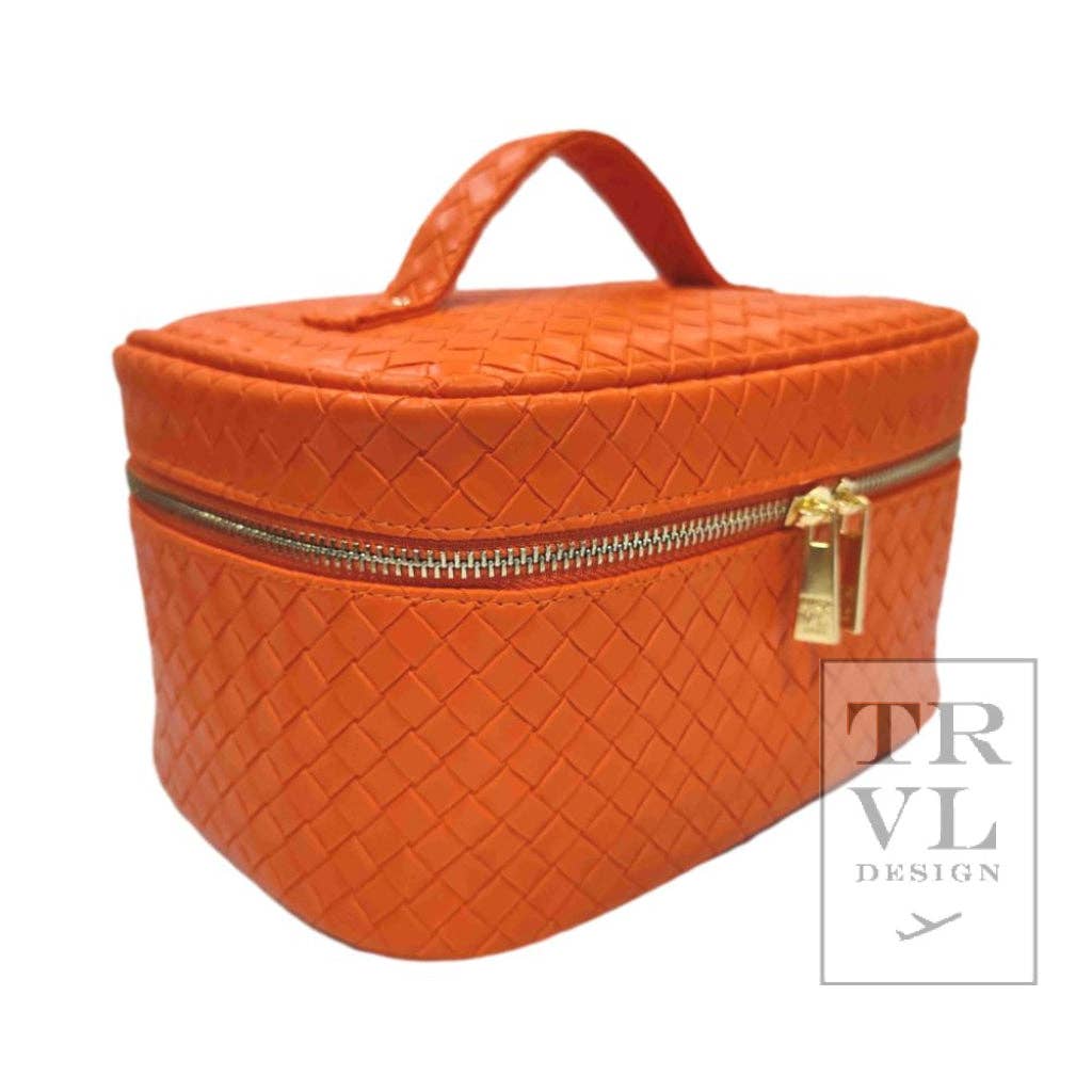 TRVL Design - Luxe Train Case - Woven Papaya