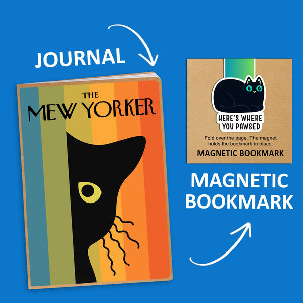 Coastal Creators of Connecticut - The Mew Yorker Cat Journal w/ Magnetic Bookmark