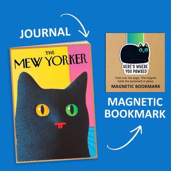 Coastal Creators of Connecticut - The Mew Yorker Cat Journal w/ Magnetic Bookmark
