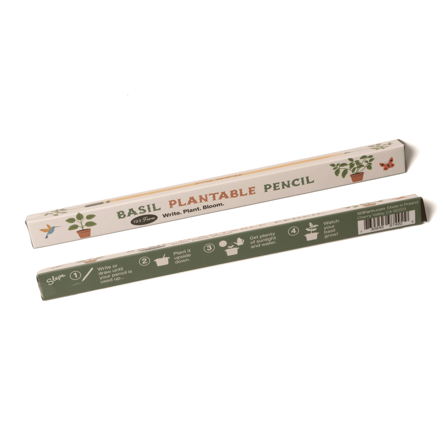 123 Farm - Basil Plantable Pencil – Eco-Friendly Gift