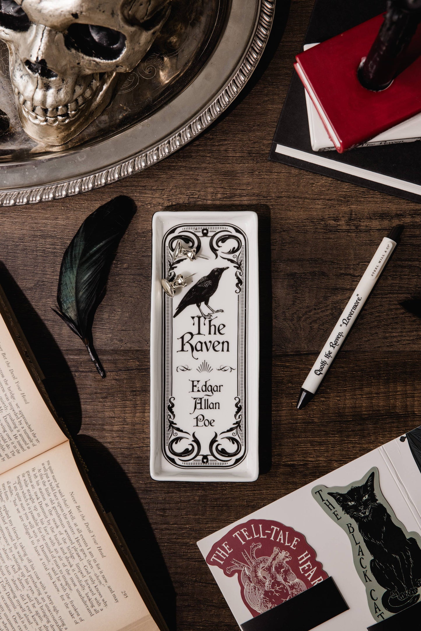 Steel Mill and Co. - Literary Trinket Tray, The Raven