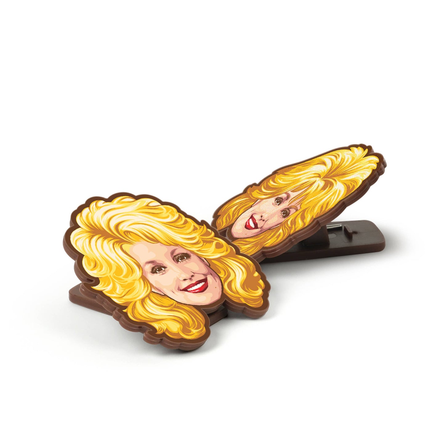 Fred & Friends - Dolly Parton Bag Clips, Set of 4, Iconic Hairstyle Designs