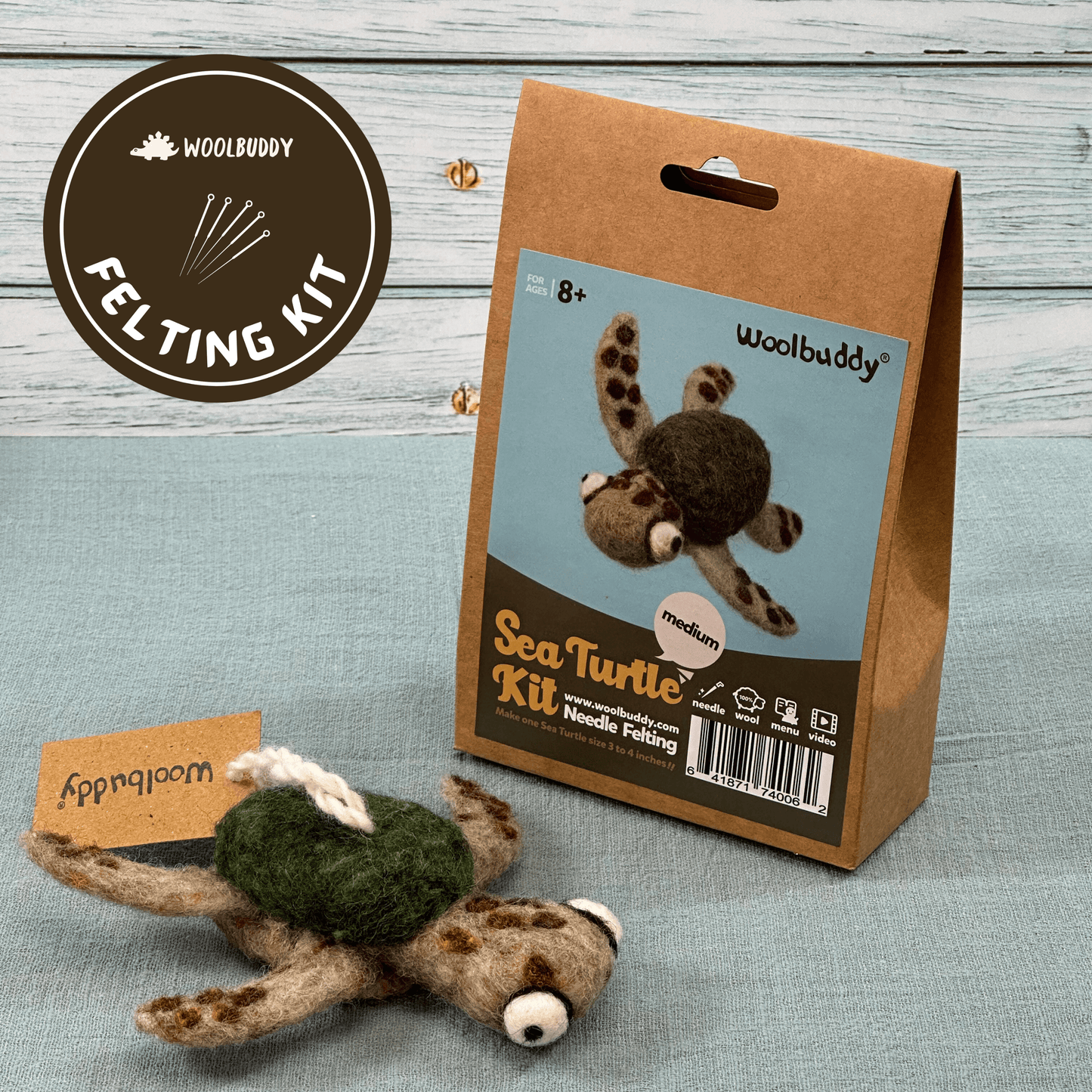 Woolbuddy - Needle Felting Kit - Sea Turtle