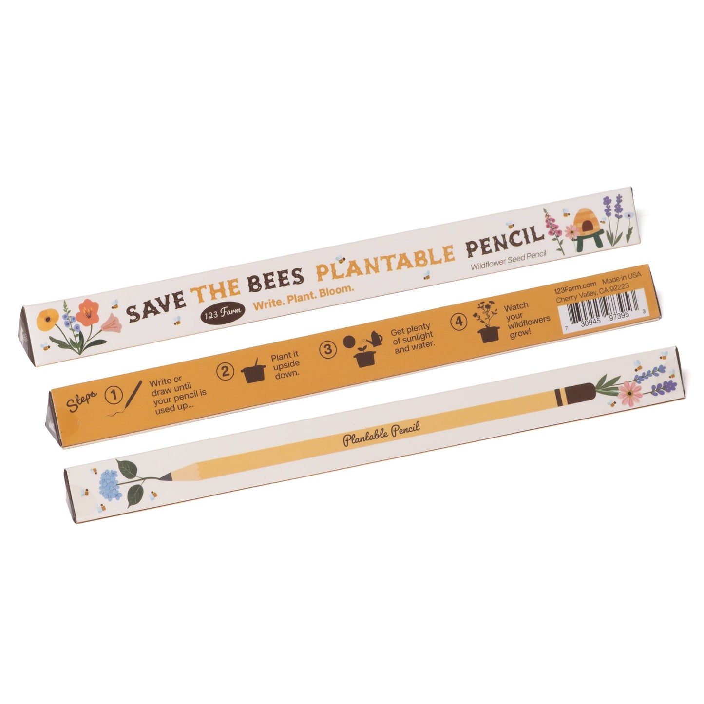 123 Farm - Save-The-Bees Plantable Pencil
