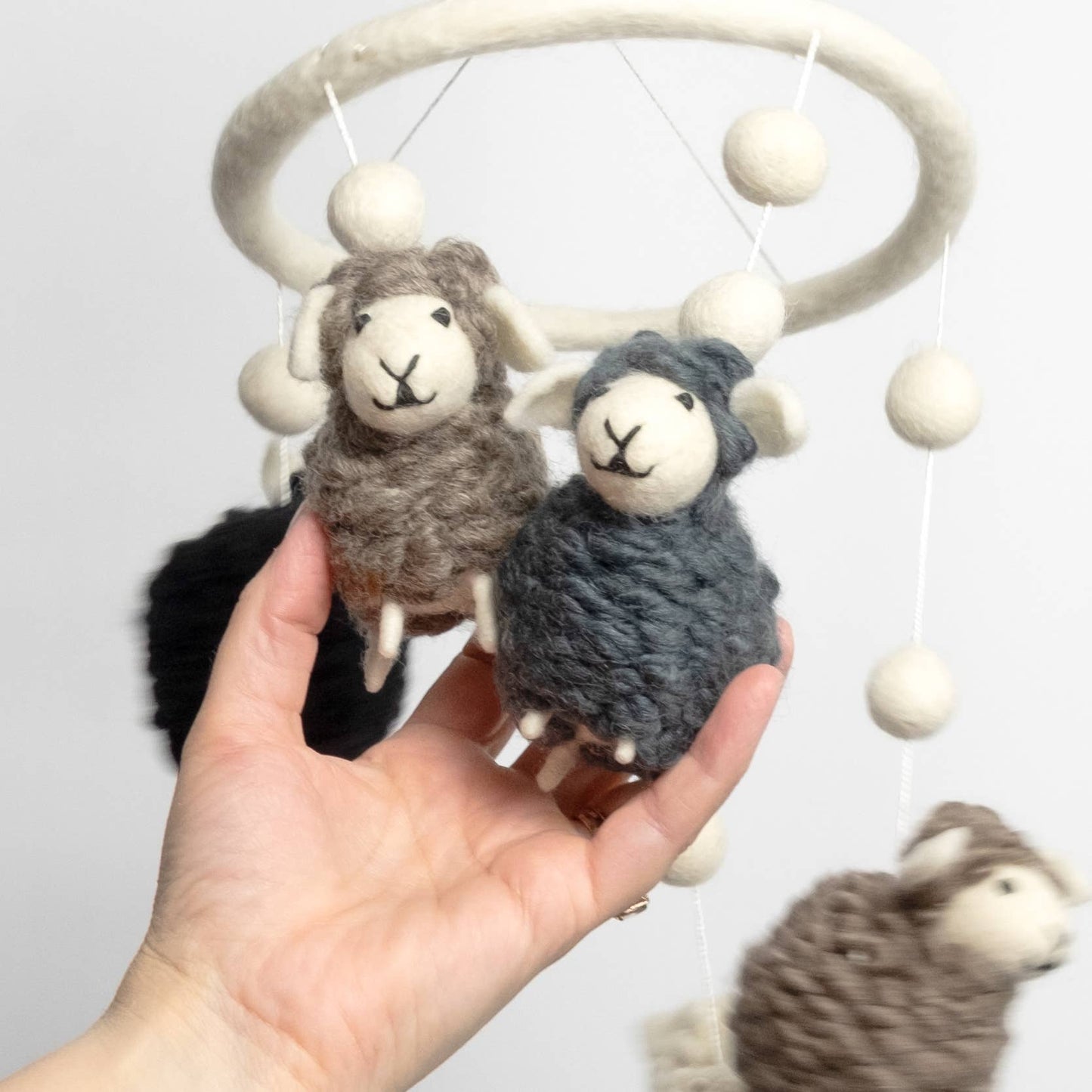 The Winding Road - Baby Mobile - Natural Sheep