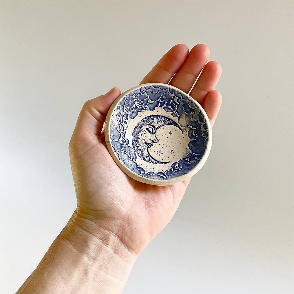 Walton Clay Studio - Pottery Dish Bowl - Crescent Moon