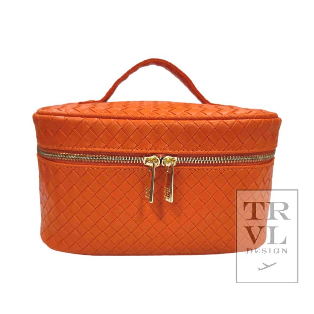 TRVL Design - Luxe Train Case - Woven Papaya