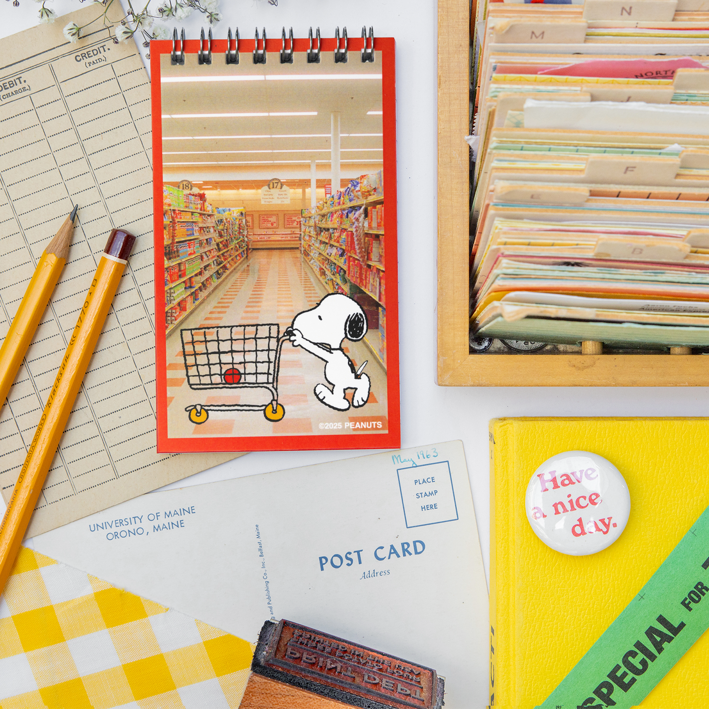 Three Potato Four - 3P4 x Peanuts® - Snoopy Grocery Mini Memo Pad