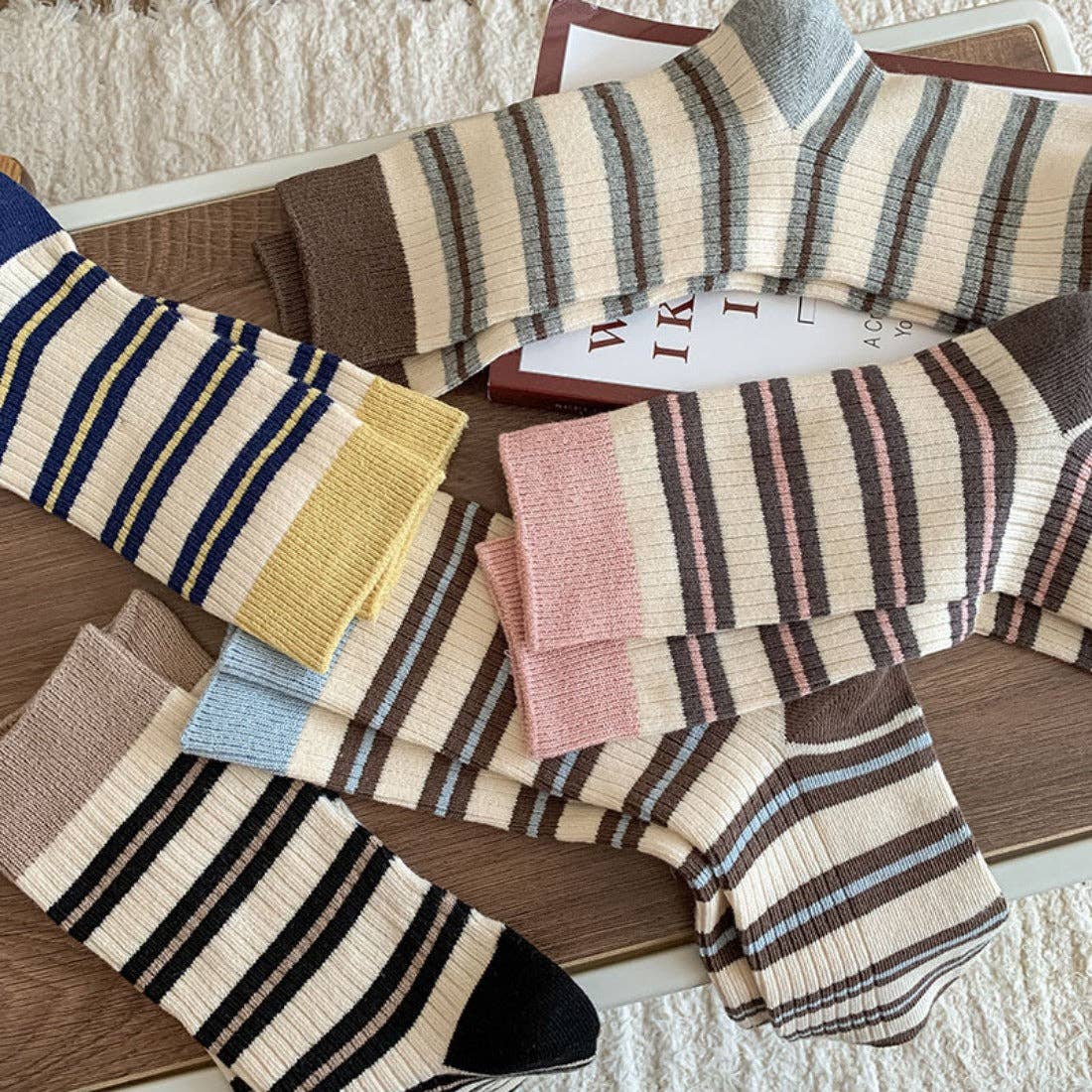 Funkyrel® Atzbranding Limited - Rufia - Striped Women's Socks