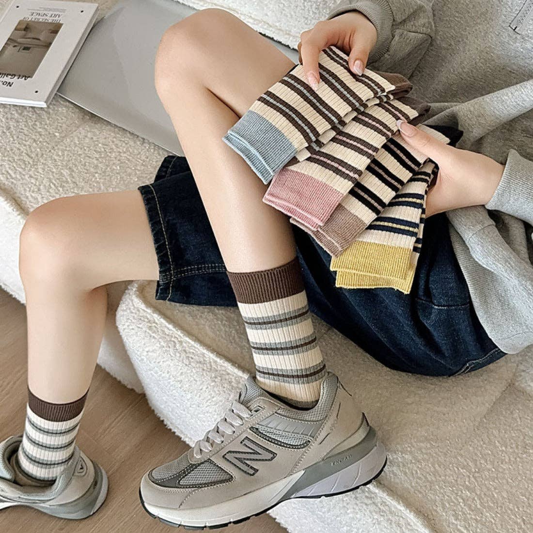 Funkyrel® Atzbranding Limited - Rufia - Striped Women's Socks