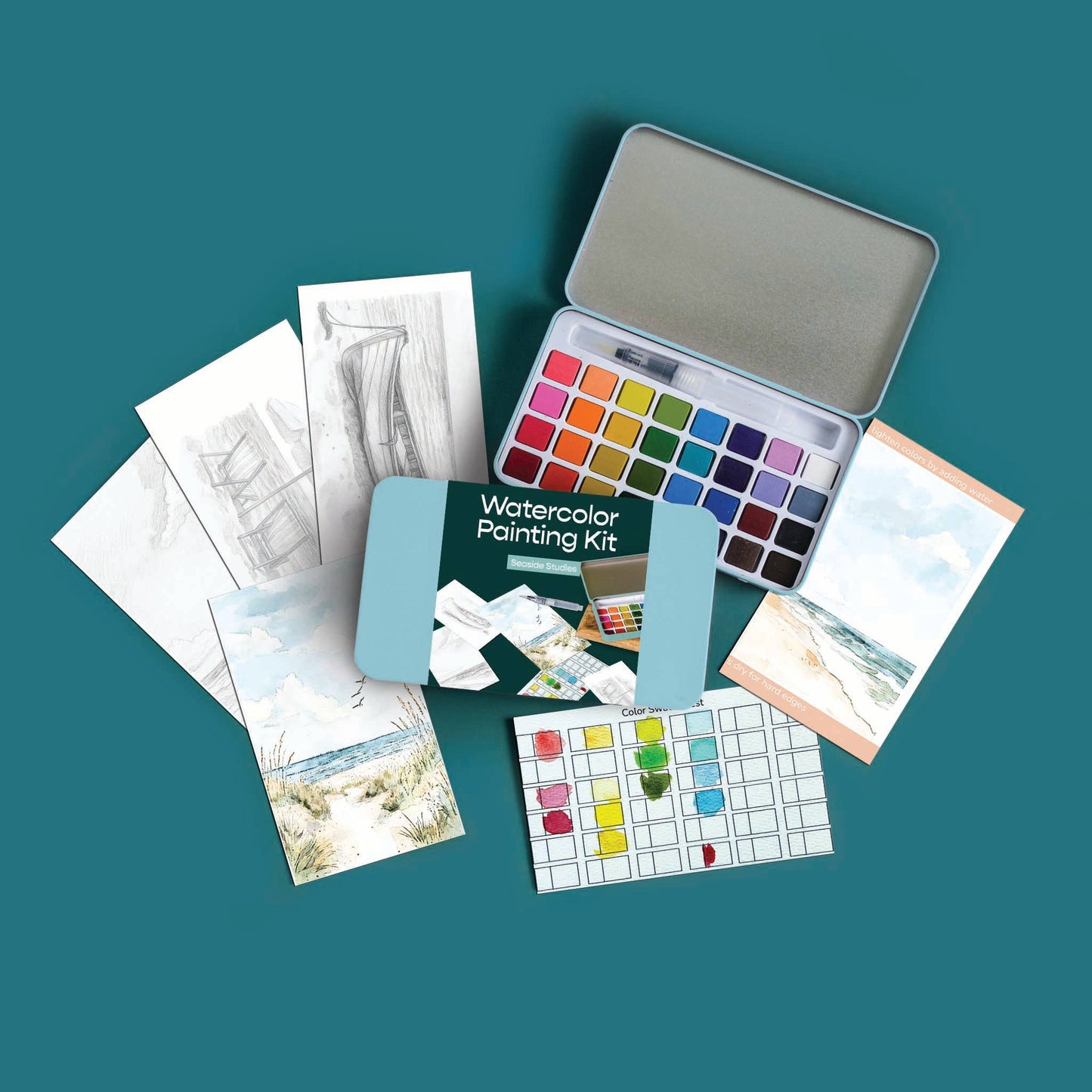 Cate Paper Co. - Seaside Studies Watercolor Paint Kit